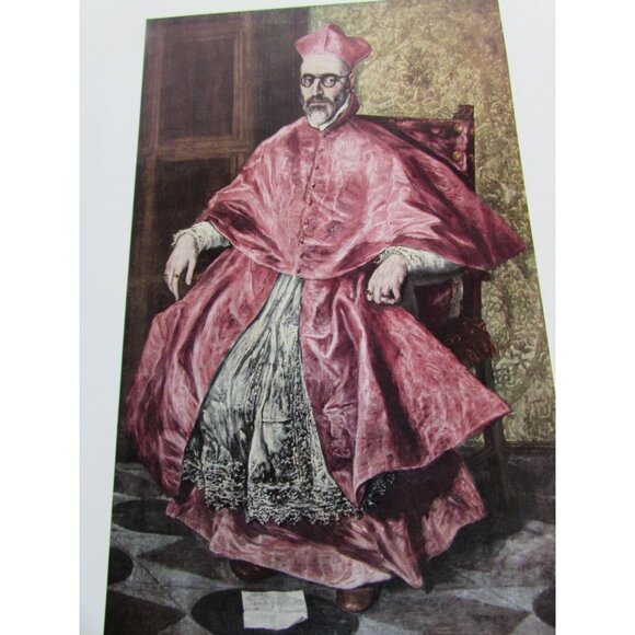 Vintage El Greco Print Don Fernando Nino De Guevara 52848 - Picture 1 of 5